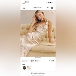 Reformation Annabelle Silk Dress - Size 2